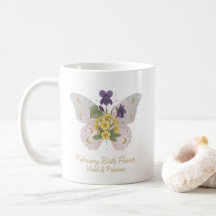 Kaffeetasse mit Geburtsblume Februar