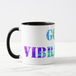 Kaffeetasse mit GOOD VIBRATIONEN Aufschrift