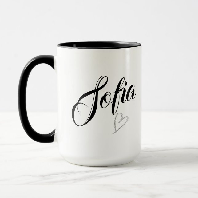 Kaffeetasse mit individuellem Namen (Links)