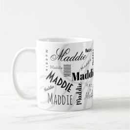 Kaffeetasse mit individuellem Namen Maddie Black W