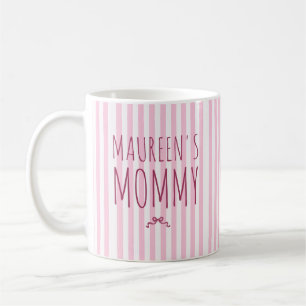 Kaffeetasse mit individuellem Namen, Streifenmuste