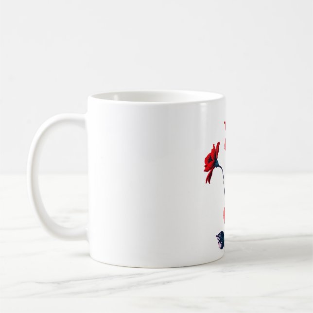 Kaffeetasse mit kühnen botanischen Motiven (Links)