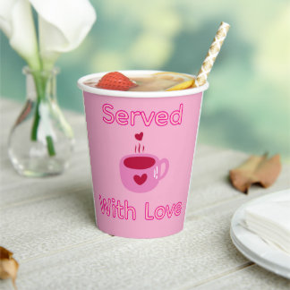 Kaffeetasse "Mit Liebe serviert" Pappbecher