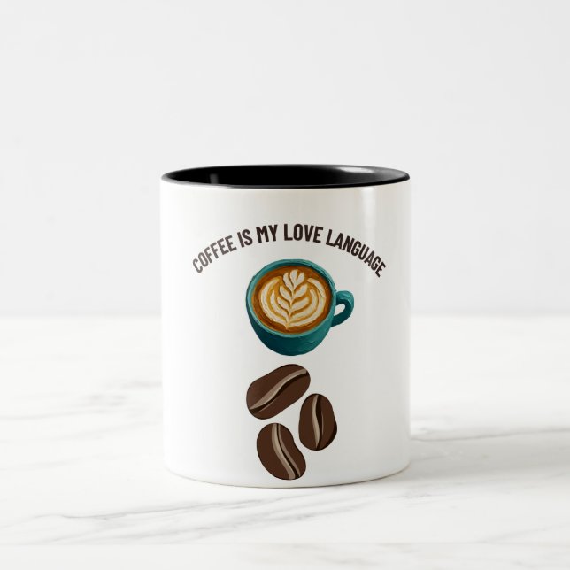 Kaffeetasse mit lustiger Aufschrift für Kaffeelieb (Mittel)