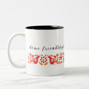 Kaffeetasse mit Pyrex-Freundschaftsdesign