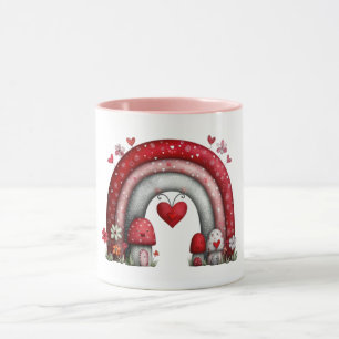 Kaffeetasse mit quilted Love Regenbogen