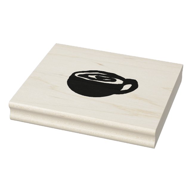 Kaffeetasse mit Wirbel-Stempel Gummistempel (Stempel)
