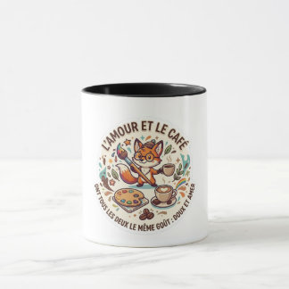 Kaffeetasse mit Zitat: « Die Liebe und der Kaffee