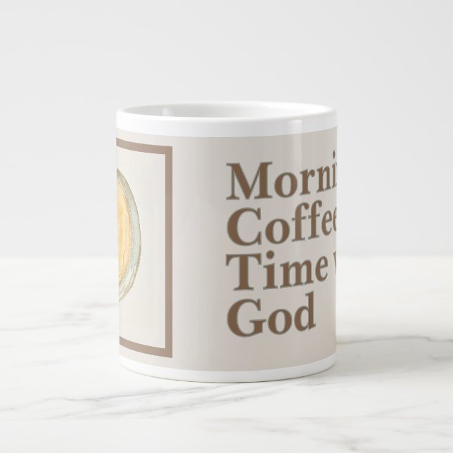 Kaffeetasse: Morgenkaffeezeit mit Gott Jumbo-Tasse (Vorderseite)