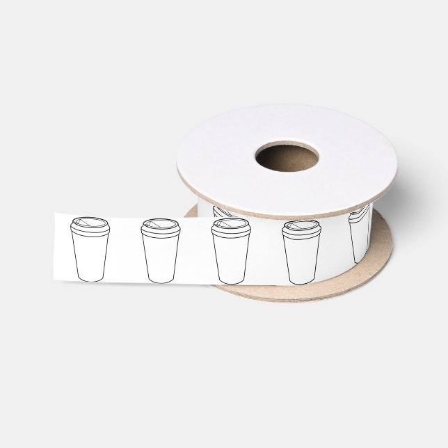 Kaffeetasse (Papiertogo) Satinband (Spule)
