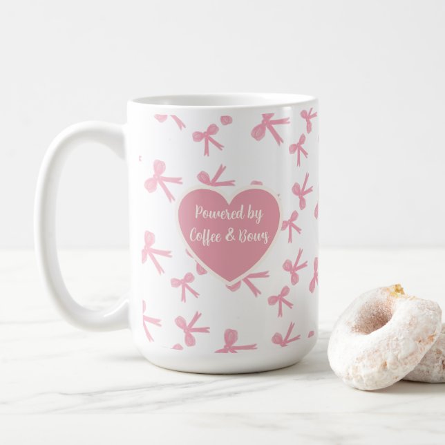 Kaffeetasse Pink Bow Dreams (Mit Donut)