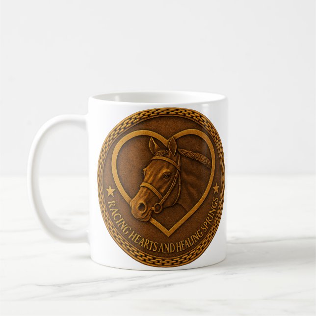 Kaffeetasse Racing Hearts und Healing Springs  (Links)