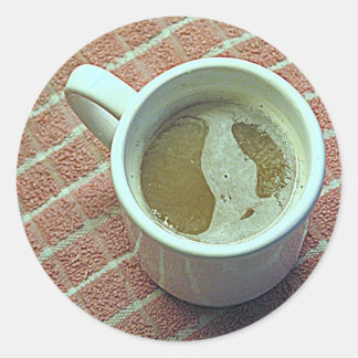 Kaffeetasse Runder Aufkleber