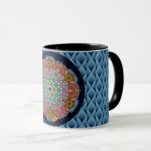 Kaffeetasse  "Samadhi" (Acrylmalerei) (VorderseiteRechts)