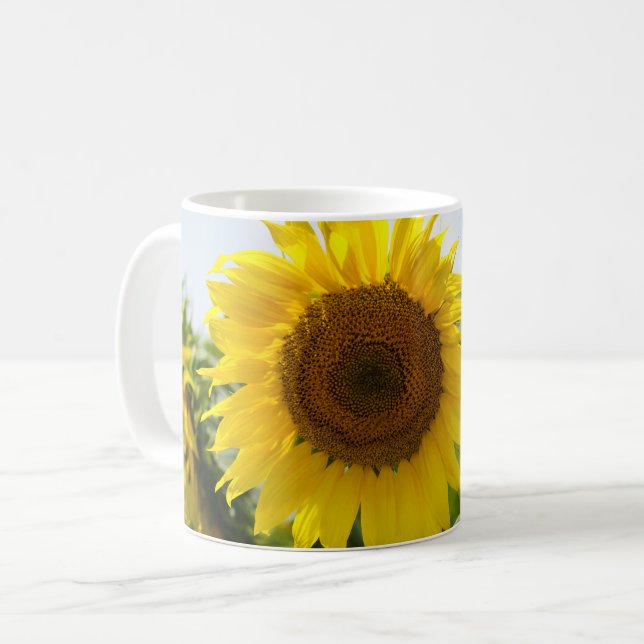 Kaffeetasse - Schönes Sonnenblumenfeld (Vorderseite Links)