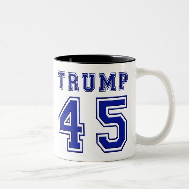 Kaffeetasse-Tasse Donald- Trumppräsidenten-Blue Zweifarbige Tasse (Rechts)