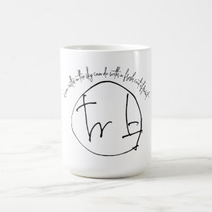 Kaffeetasse Text elegante Schrift