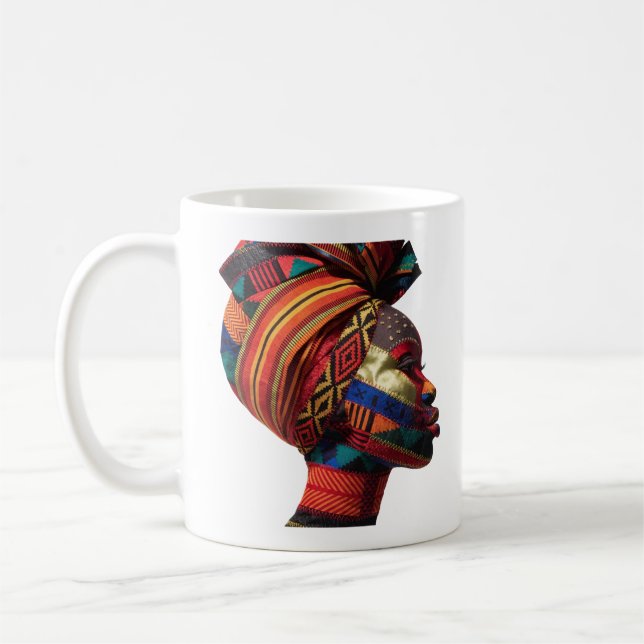 Kaffeetasse zum Feiern der Kunst weiblicher Quilte (Links)