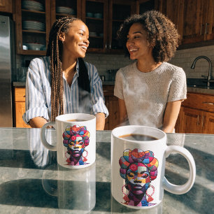 Kaffeetasse zum Feiern der Kunst weiblicher Quilte