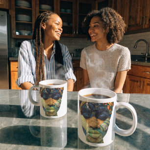 Kaffeetasse zum Feiern der Kunst weiblicher Quilte