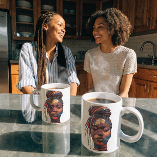 Kaffeetasse zum Feiern der Kunst weiblicher Quilte
