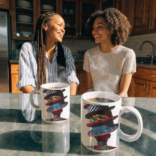 Kaffeetasse zum Feiern der Kunst weiblicher Quilte