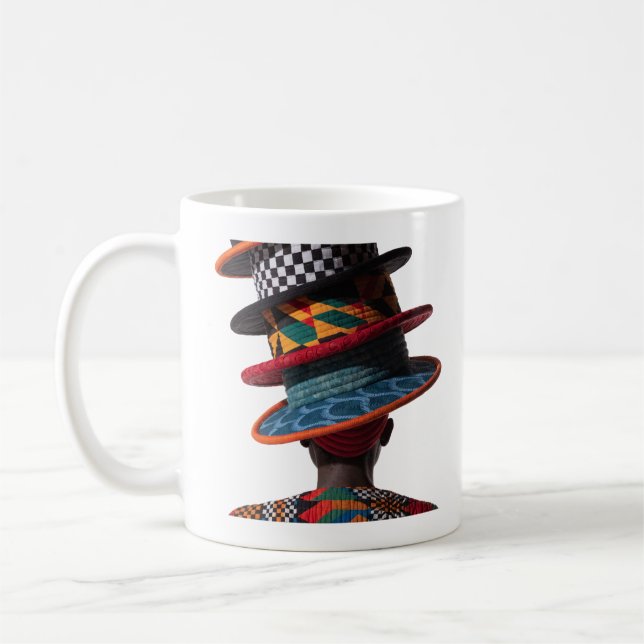 Kaffeetasse zum Feiern der Kunst weiblicher Quilte (Links)