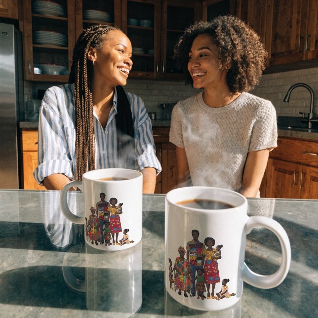 Kaffeetasse zum Feiern der schwarzen Familie (Von Creator hochgeladen)