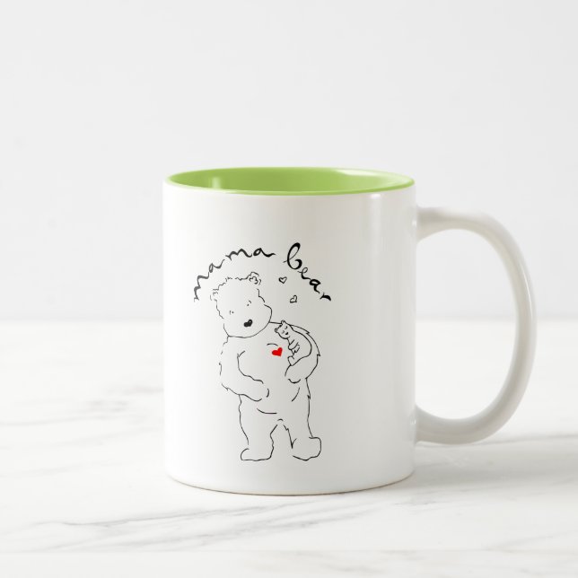 Kaffeetasse Zwei-Ton Mutter Bear (Rechts)