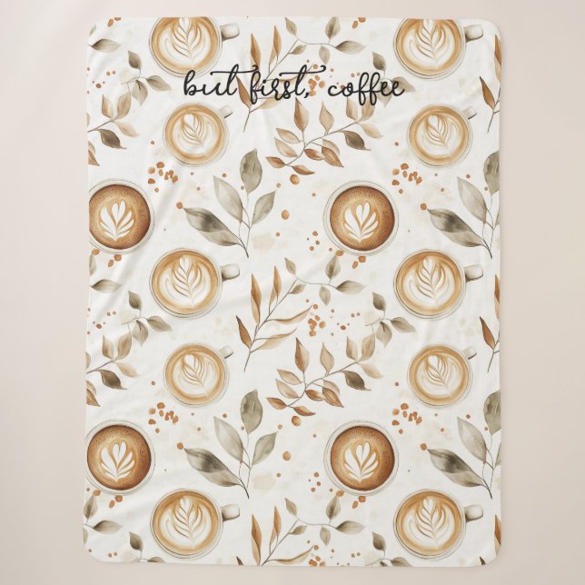 Kaffeetassen Blätter Sherpadecke (Vorderseite)