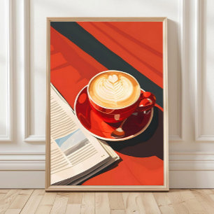 Kaffeetassen Boho Wandkunst, Kaffeeplakat, Boho-Se Poster