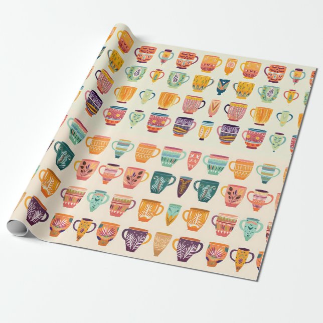 Kaffeetassen Geschenkpapier (Ungerollt)