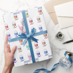 Kaffeetassen in Vollfarben Geschenkpapier