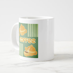 Kaffeetassen, Kaffeekanne und Kaffeebohnen Jumbo-Tasse