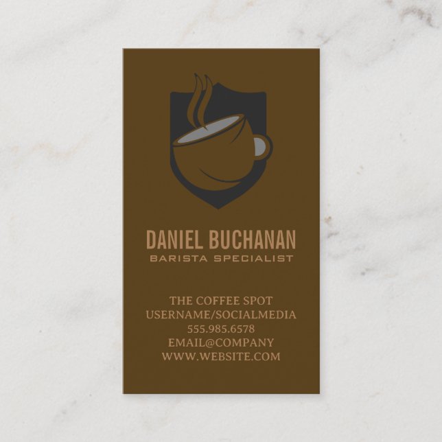 Kaffeetassen-Logo Visitenkarte (Vorderseite)