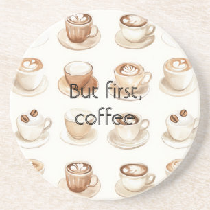 Kaffeetassen mit Creme Getränkeuntersetzer