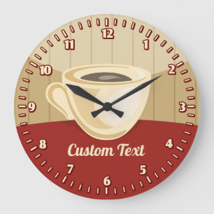 Kaffeetassen-Rundclock Große Wanduhr