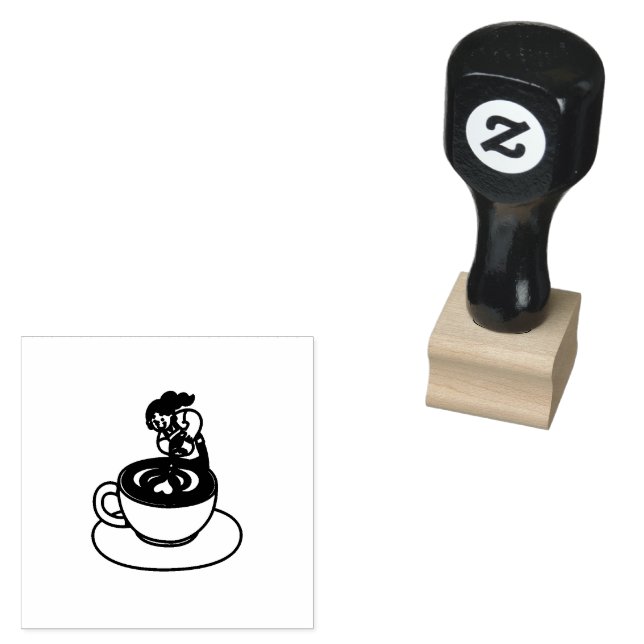 Kaffeetassen-Selbstfärbestempel Gummistempel (Stempel)