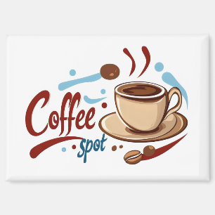 Kaffeetassen-Tasse Coffee Spot Magnet