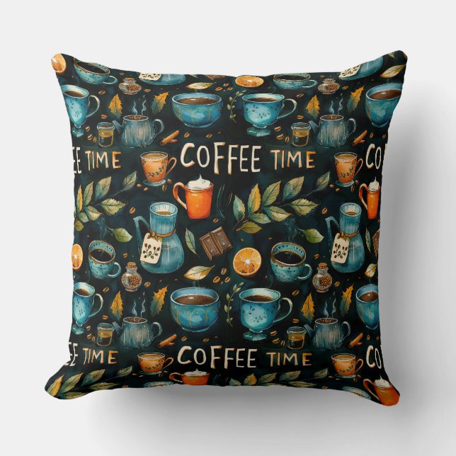 Kaffeetassen, Töpfe, Zimt, Tintenpatronen, Kissen (Vorderseite)