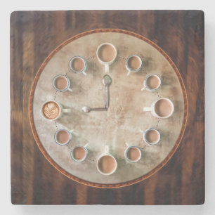 Kaffeetassen-Uhr Steinuntersetzer