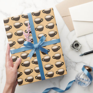 Kaffeetassenmuster Geschenkpapier