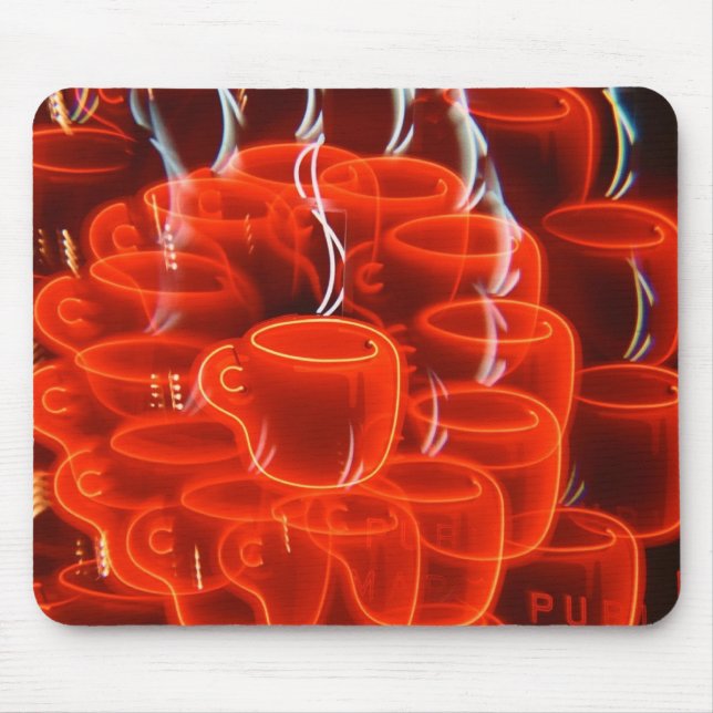 Kaffeetasseverrücktheit Mousepad (Vorne)