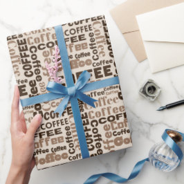 Kaffeetext Geschenkpapier