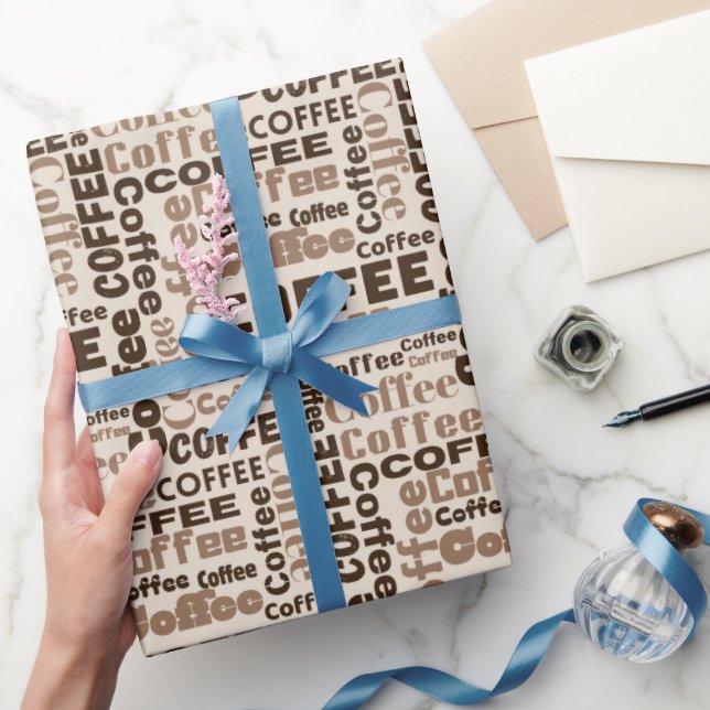 Kaffeetext Geschenkpapier (Schenken)