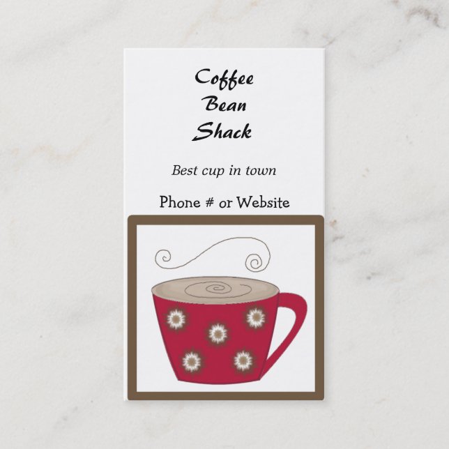 KaffeeThema Business Card Visitenkarte (Vorderseite)