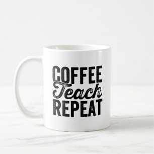 Kaffeetrainings Wiederholung des Shirts Funny Teac Kaffeetasse