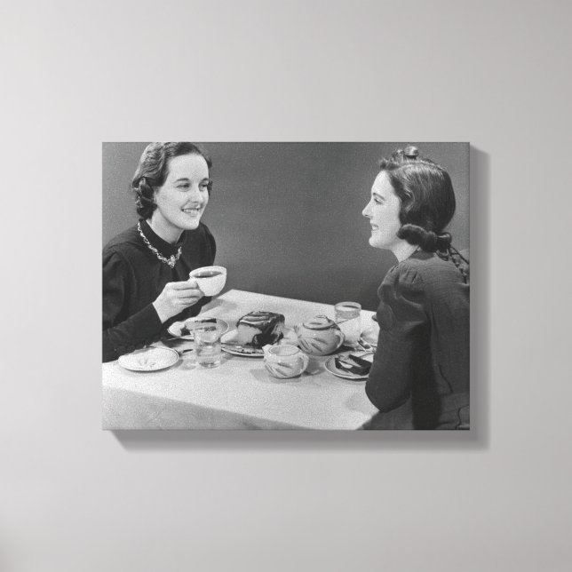 Kaffeetreff Leinwanddruck (Vorderseite)