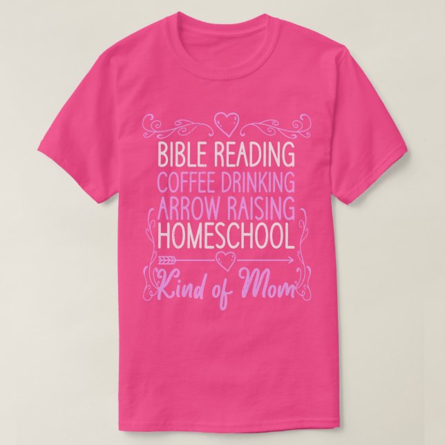 Kaffeetrinken Bibel Lesen häusliche Mama T-Shirt (Design vorne)