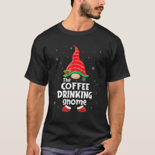 Kaffeetrinken Gnome Matching Familie Weihnachten P T-Shirt